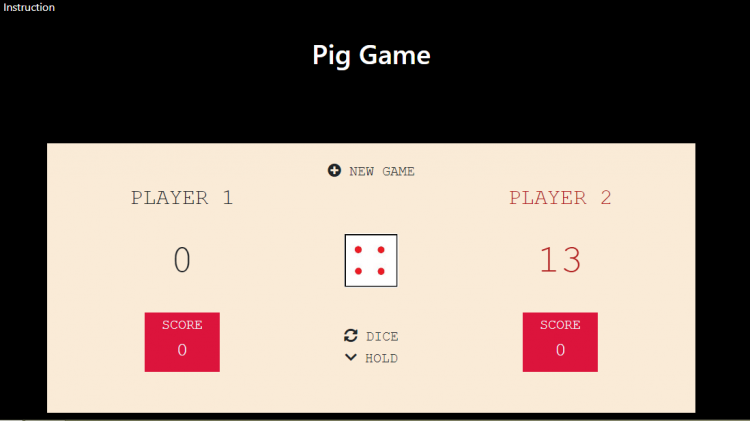 Pig Game (A Simple Multiplayer Game) Using JavaScript With Free Source ...